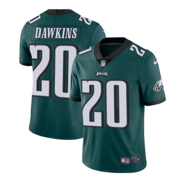 Men's Green Philadelphia Eagles #20 Brian Dawkins Vapor Untouchable Limited Stitched Jersey